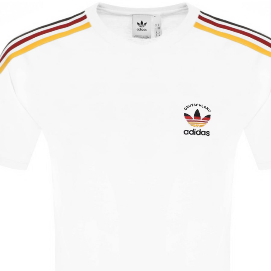 Alternative Image for ProductAdidas Originals 3 Stripe Germany T Shirt White2